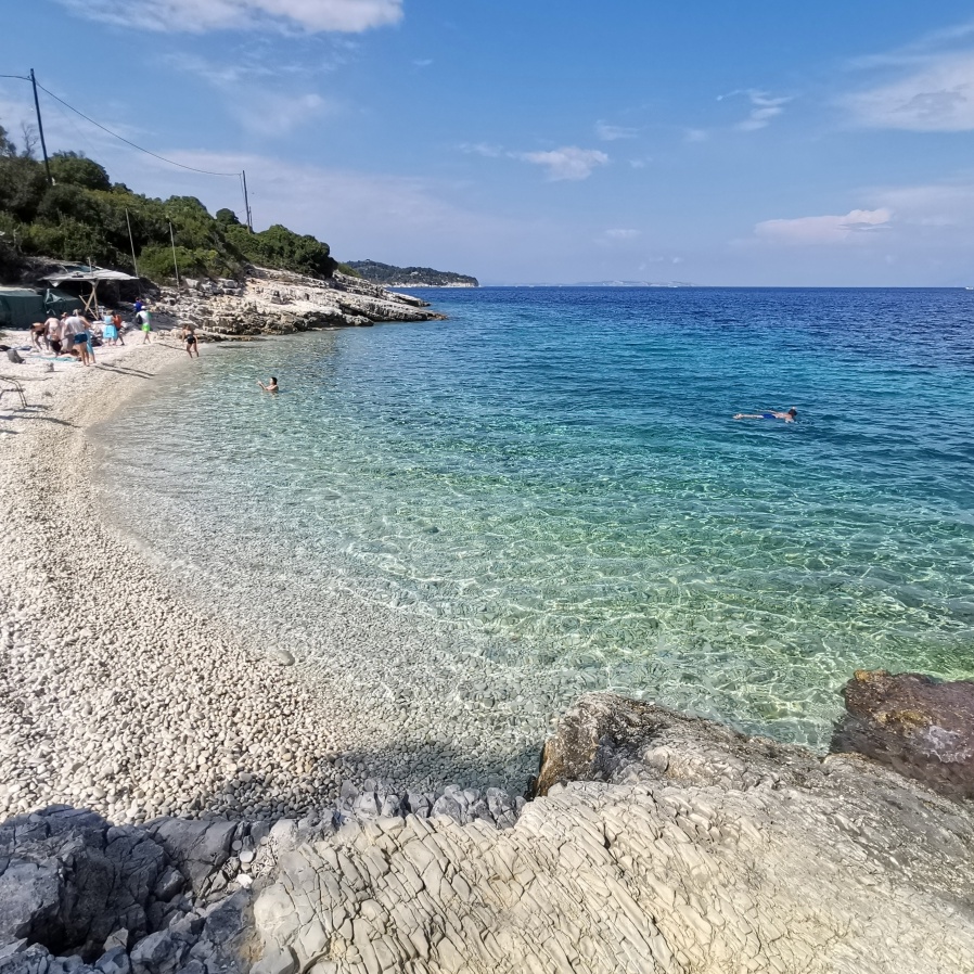 pláž ostrova Antipaxos